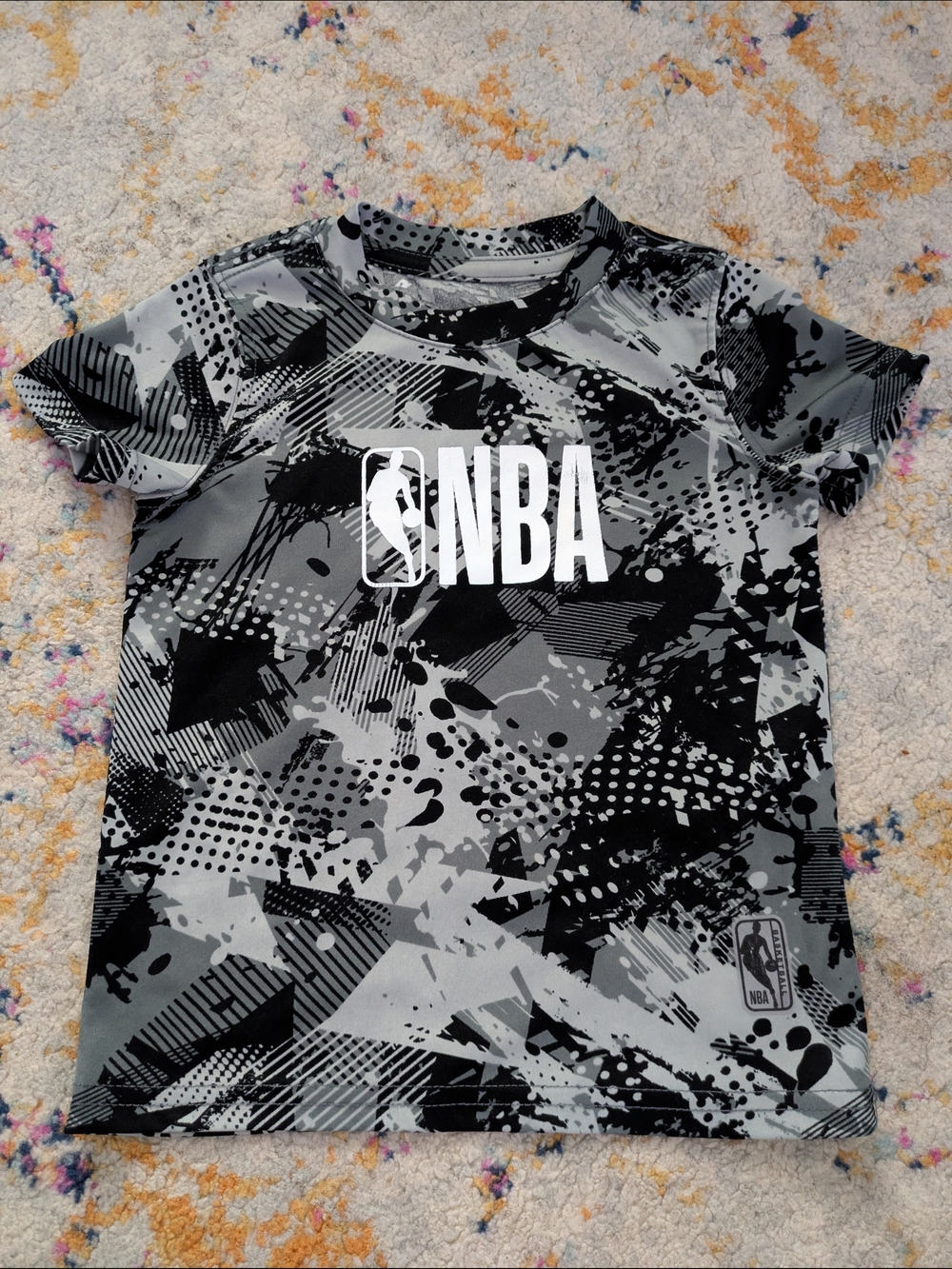 NBA Black & Gray Graphic Short Sleeve Tee